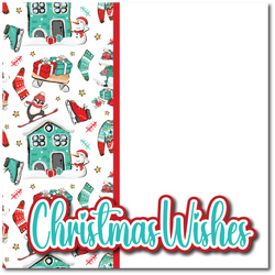 Christmas Wishes - Printed Premade Scrapbook Page 12x12 Layout