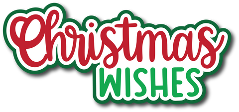 Christmas Wishes - Scrapbook Page Title Sticker