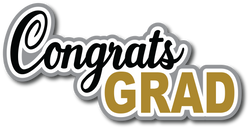Congrats Grad - Scrapbook Page Title Sticker