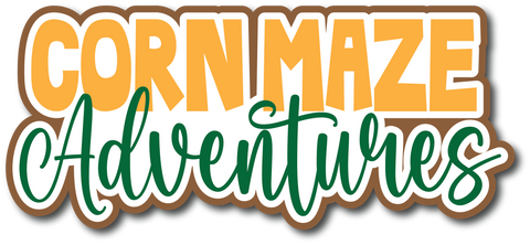 Corn Maze Adventures - Scrapbook Page Title Sticker