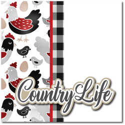 Country Life - Printed Premade Scrapbook Page 12x12 Layout