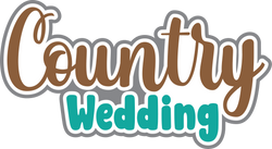 Country Wedding - Scrapbook Page Title Sticker