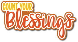 Count Your Blessings - Scrapbook Page Title Sticker