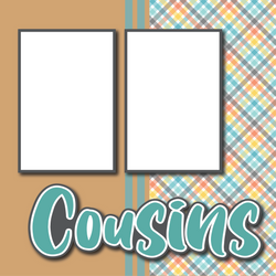 Cousins - Printed Premade Scrapbook Page 12x12 Layout