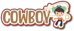 Cowboy - Scrapbook Page Title Sticker