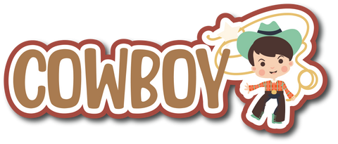Cowboy - Scrapbook Page Title Sticker