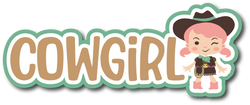 Cowgirl - Scrapbook Page Title Sticker