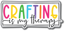 Crafting is My Therapy - Scrapbook Page Title Sticker