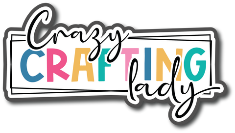 Crazy Crafting Lady - Scrapbook Page Title Sticker