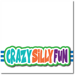 Crazy Silly Fun - Printed Premade Scrapbook Page 12x12 Layout