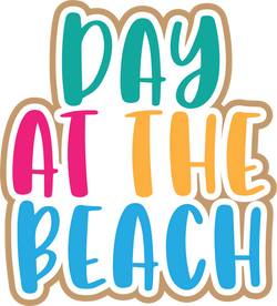Day at the Beach - Scrapbook Page Title Sticker