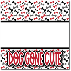 Dog Gone Cute - Printed Premade Scrapbook Page 12x12 Layout