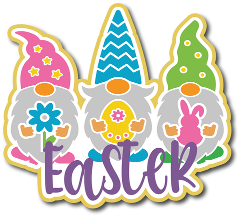 Easter - Gnomes - Scrapbook Page Title Sticker