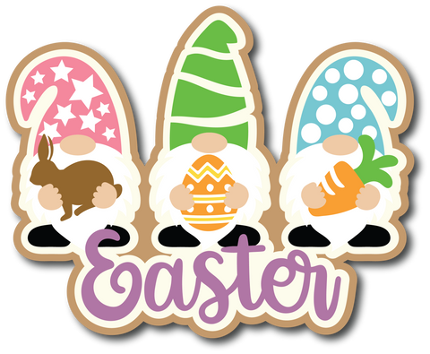 Easter - Gnomes - Scrapbook Page Title Sticker