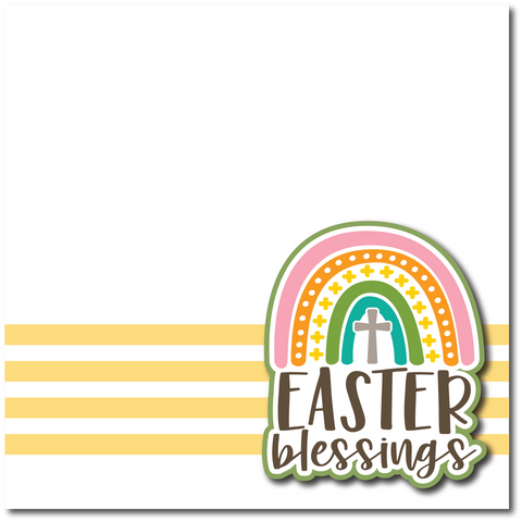 Easter Blessings - Printed Premade Scrapbook Page 12x12 Layout