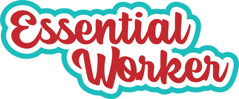 Essential Worker - Scrapbook Page Title Sticker
