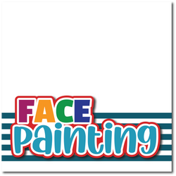 Face Painting - Printed Premade Scrapbook Page 12x12 Layout