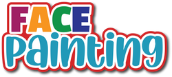 Face Painting - Scrapbook Page Title Sticker