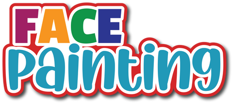 Face Painting - Scrapbook Page Title Sticker
