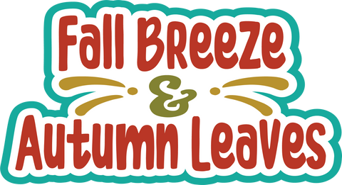 Fall Breeze & Autumn Leaves - Scrapbook Page Title Sticker