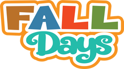 Fall Days - Scrapbook Page Title Sticker