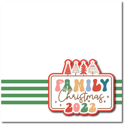 Family Christmas 2022 - Printed Premade Scrapbook Page 12x12 Layout