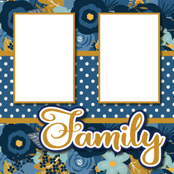 Family - Printed Premade Scrapbook Page 12x12 Layout