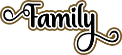 Family - Scrapbook Page Title Sticker