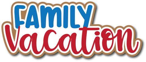 Family Vacation - Scrapbook Page Title Sticker