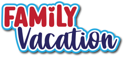 Family Vacation - Scrapbook Page Title Sticker