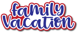 Family Vacation - Scrapbook Page Title Sticker