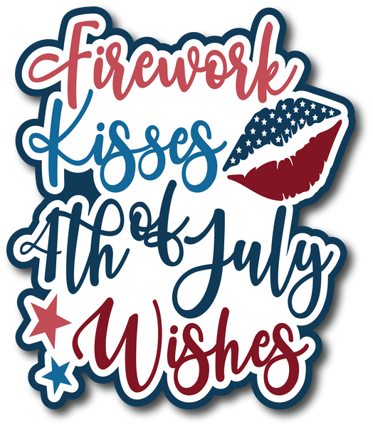 Happy 4th Of July Clipart Transparent PNG Hd, Fireworks Kisses 4th