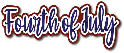 Fourth of July - Scrapbook Page Title Sticker