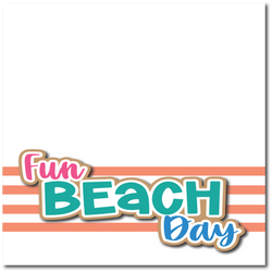 Fun Beach Day - Printed Premade Scrapbook Page 12x12 Layout