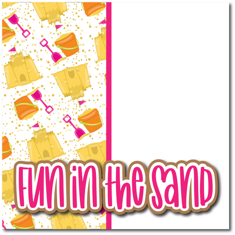 Fun in the Sand - Printed Premade Scrapbook Page 12x12 Layout