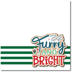 Furry and Bright - Printed Premade Scrapbook Page 12x12 Layout