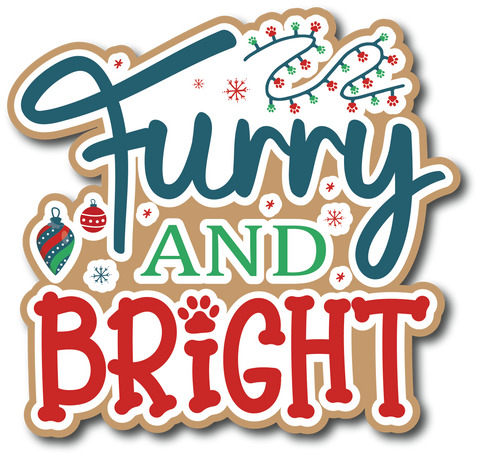 Furry & Bright - Scrapbook Page Title Sticker