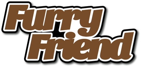 Furry Friend - Scrapbook Page Title Sticker