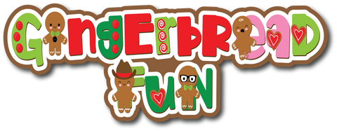 Gingerbread Fun - Scrapbook Page Title Sticker