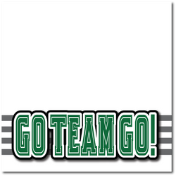 Go Team Go! - Printed Premade Scrapbook Page 12x12 Layout