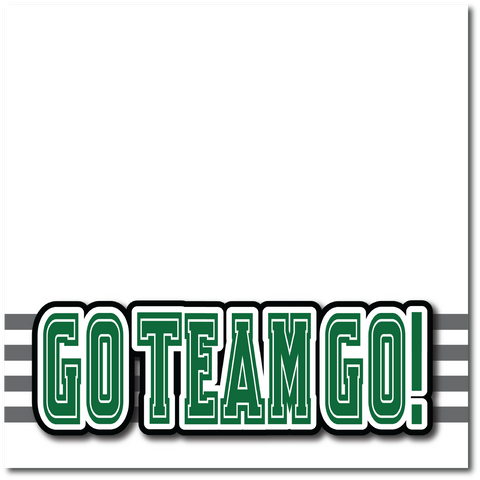 Go Team Go! - Printed Premade Scrapbook Page 12x12 Layout