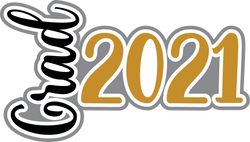 Grad 2021 - Scrapbook Page Title Sticker