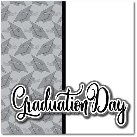 Graduation Day - Printed Premade Scrapbook Page 12x12 Layout