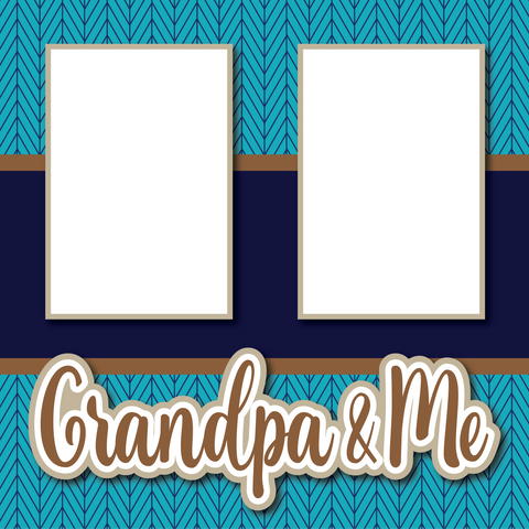 Grandpa & Me - Printed Premade Scrapbook Page 12x12 Layout