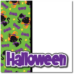 Halloween - Printed Premade Scrapbook Page 12x12 Layout