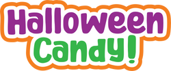 Halloween Candy  - Scrapbook Page Title Sticker