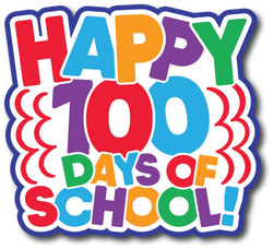 Happy 100 Days of School - Scrapbook Page Title Sticker