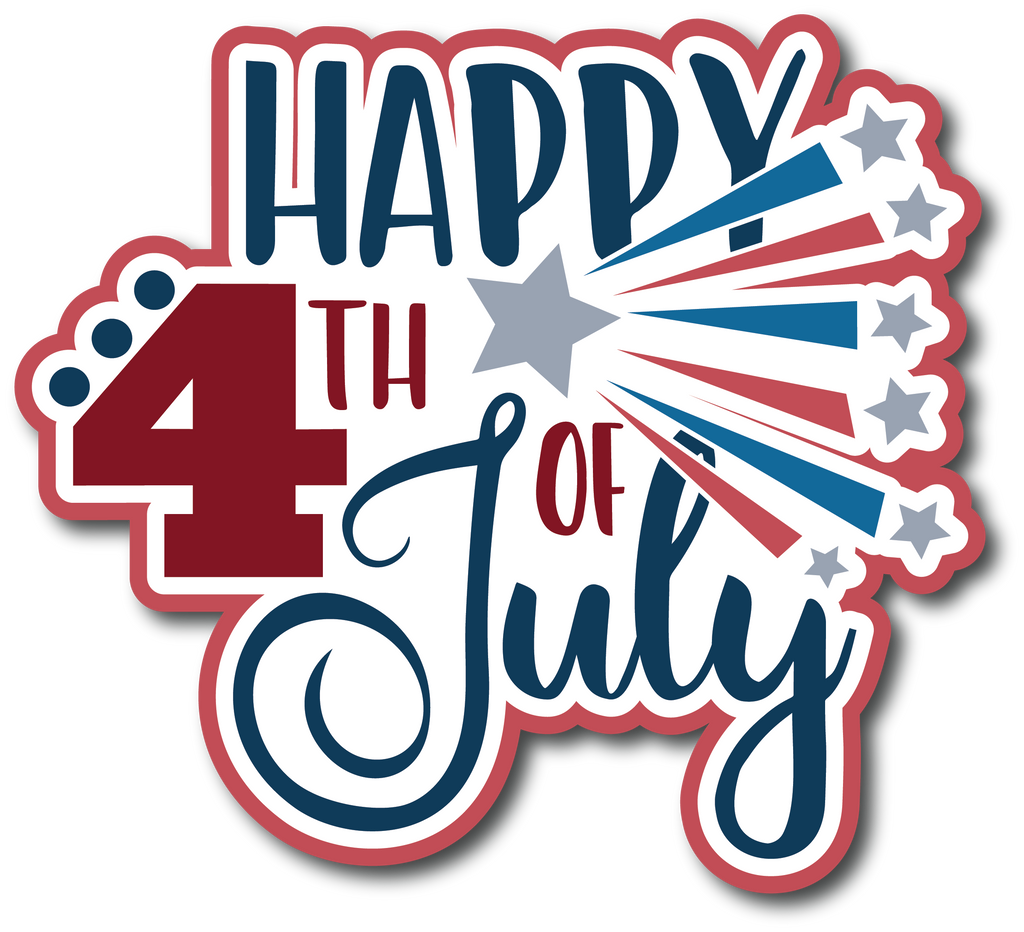 Happy 4th of July - Scrapbook Page Title Sticker – Autumn's Crafty Corner