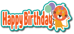 Happy Birthday - Scrapbook Page Title Sticker