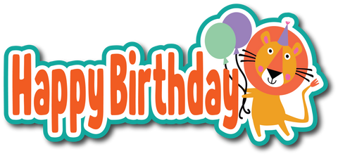 Happy Birthday - Scrapbook Page Title Sticker